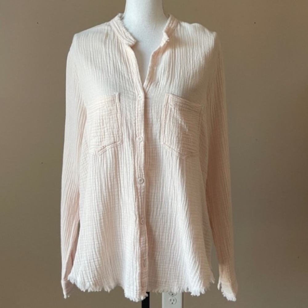CLOTH & STONE raw hem top